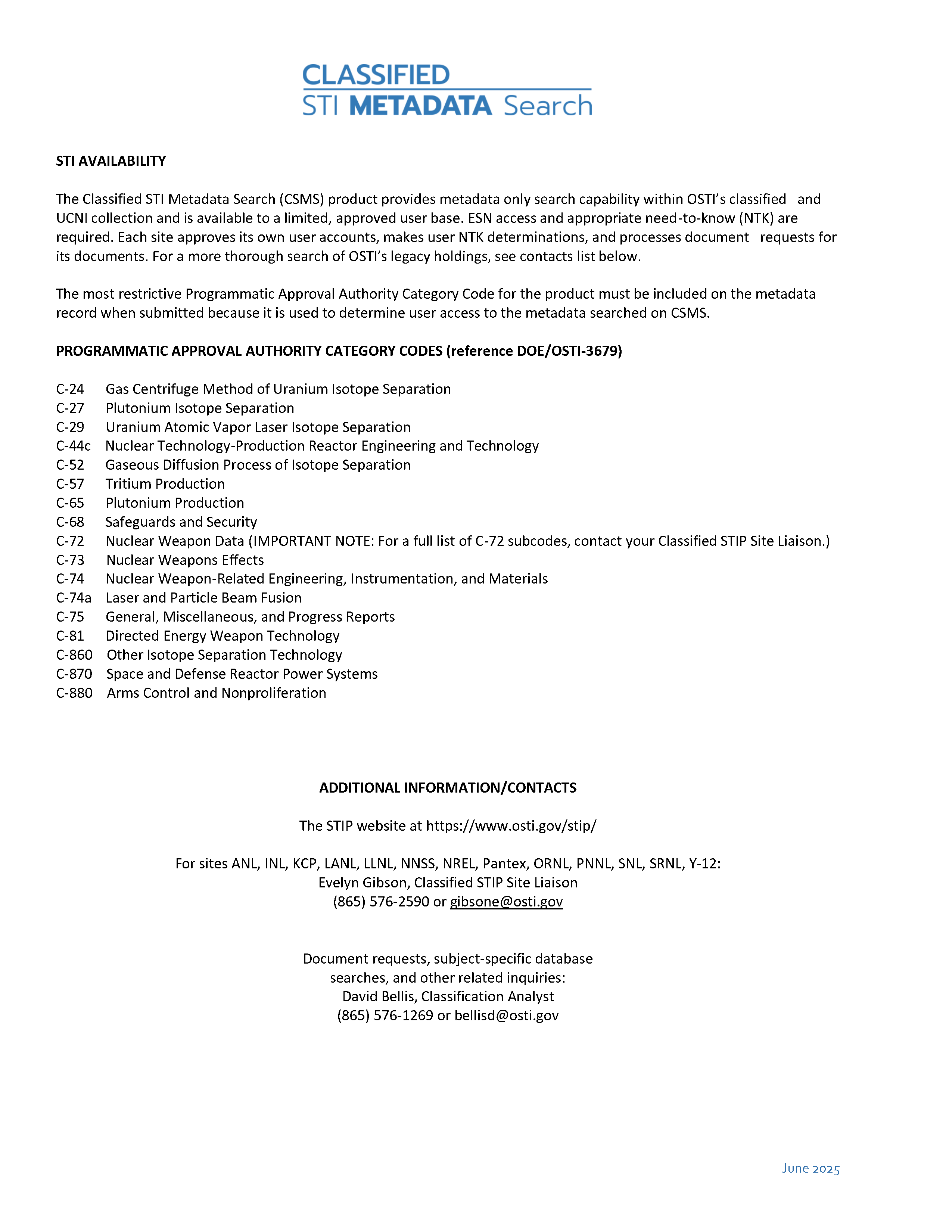 Classified and Unclassified Controlled Nuclear Information (UCNI) - Labs Page 2