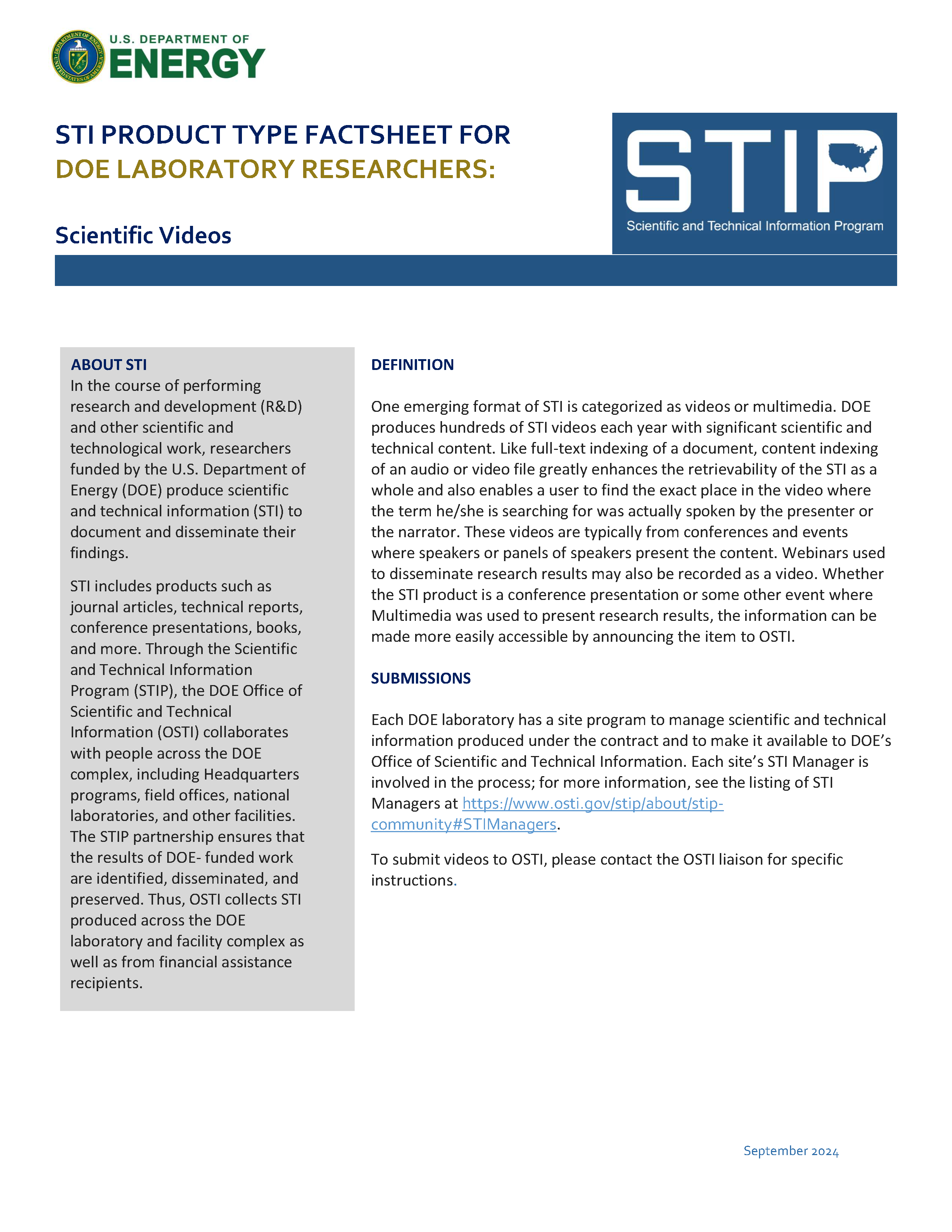 Scientific Videos - Labs Page 1